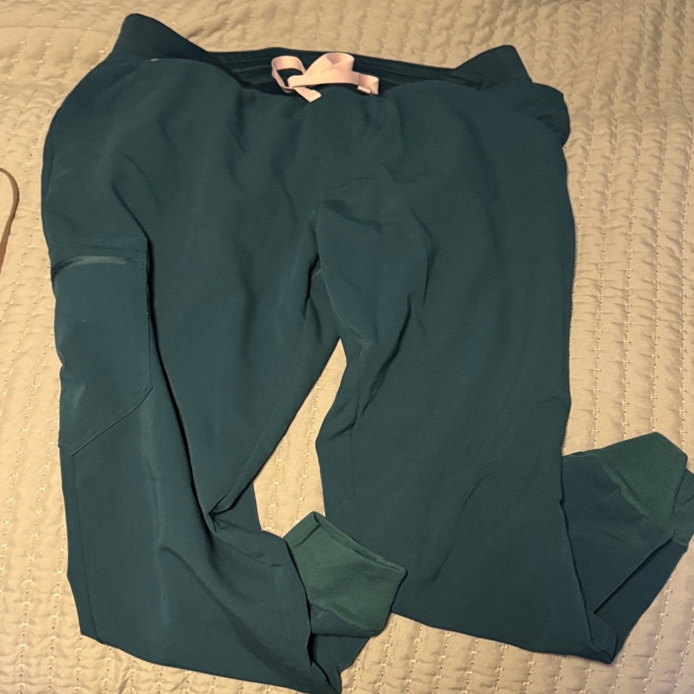 Figs Teal Performance jogger work pants